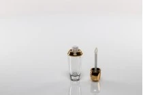 10ml transparent - golden lip gloss case 10ml transparent - golden lip gloss case