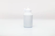 Flacone in plastica da 300 ml con tappo di flusso