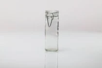 120ml round glass jar with airtight lid (lid with transparent rubber seal and stainless wire)