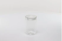 Βαζάκι 250 ml πλαστικό (PET) 65x100 mm διάφανο με καπάκι - 12 τμχ