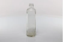 Μπουκάλι 330 ml διάφανο με ανάγλυφα σχέδια στον λαιμό και στη βάση