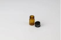 Φιαλίδιο 3 ml γυάλινο καραμελέ με μαύρο, πλαστικό καπάκι ασφαλείας (κουμπωτό) για φάρμακα και ομοιοπαθητικά