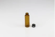 Flacon en verre de 20 ml de couleur caramel avec bouchon de sécurité en plastique noir (encliquetable) pour médicaments et homéopathie Flacon en verre de 20 ml de couleur caramel avec bouchon de sécurité en plastique noir (encliquetable) pour médicaments et homéopathie