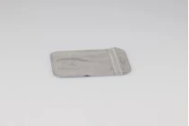 Σακουλάκια με κλείσιμο zip 85x130 mm, non woven ασημί πίσω όψη, διάφανο μπροστά και τρύπα eurohole - 100 τμχ