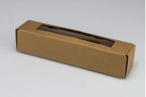 Schachtel aus Kraftpapier mit Sichtfenster 55x55x250mm - 20 Stücke Schachtel aus Kraftpapier mit Sichtfenster 55x55x250mm - 20 Stücke
