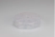 Astuccio rotondo in plastica da 8 spazi per glitter e uso cosmetico Astuccio rotondo in plastica da 8 spazi per glitter e uso cosmetico