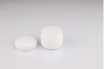 50ml double wall plastic cream jar with sealing disc and silver stripe on the cap – available in a package with 12 pcs