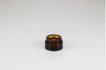 Βαζάκι για κρέμα 20 ml γυάλινο, καραμελέ με καπάκι - χωρίς παρέμβυσμα