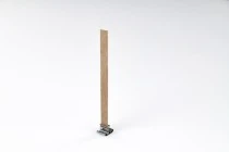 Φυτίλια ξύλινα 10x125 mm με μεταλλική βάση για κεριά - 25 τμχ