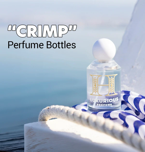 Crimp perfume bottles