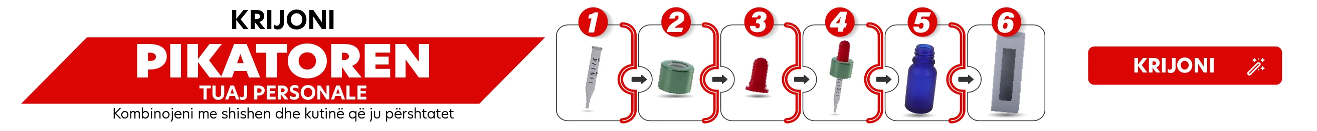 Shishe qelqi 5 ml për vajra esencialë me grykë PP18 në ngjyra të ndryshme gome